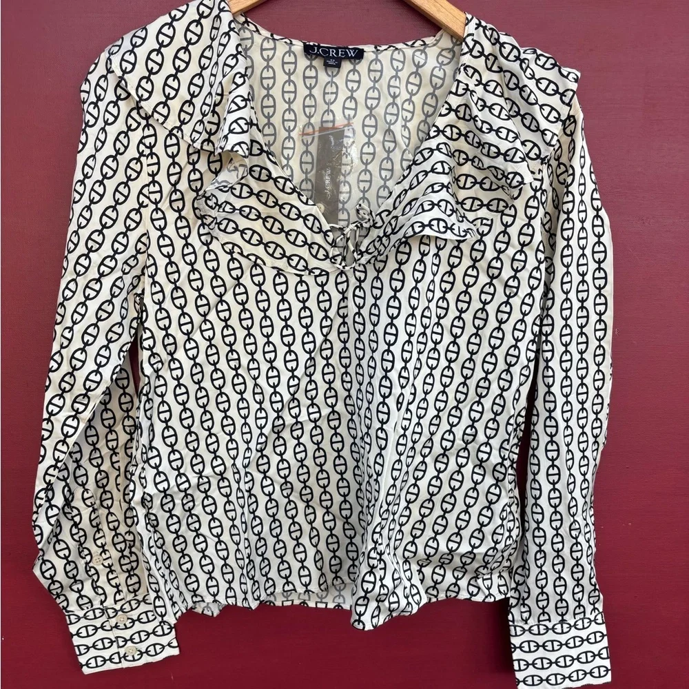 J Crew Goldie Top in Chain Print NWT